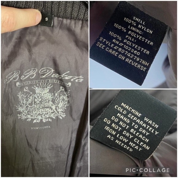 BB Dakota Small Brown Puffer Jacket - Picture 9 of 12